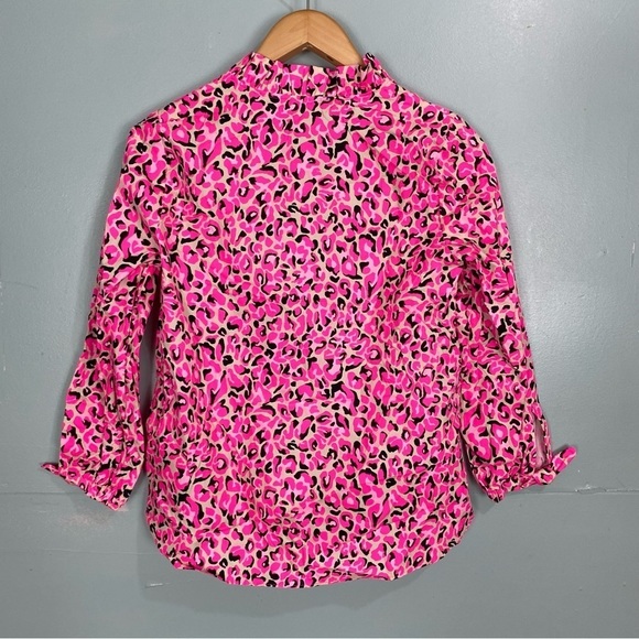 Lilly Pulitzer Sherida Top my Favorite Spot Pink Cheetah 009350 - Picture 3 of 3